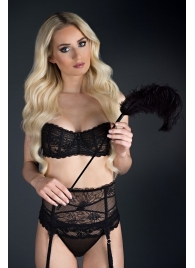 Стек с большим чёрным пером Large Feather Tickler - 65 см. - Blush Novelties - купить с доставкой в Великом Новгороде