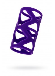 Фиолетовая насадка-сетка на пенис - 7,5 см. - A-toys - в Великом Новгороде купить с доставкой