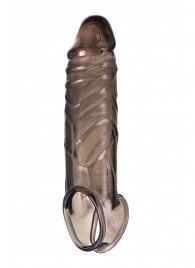 Дымчатая фаллическая насадка с подхватом и закрытой головкой - 16,2 см. - ToyFa - в Великом Новгороде купить с доставкой