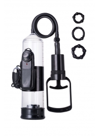 Вакуумная помпа A-toys с вибропулей и эрекционными кольцами - A-toys - в Великом Новгороде купить с доставкой Вакуумная помпа A-toys с вибропулей и эрекционными кольцами - A-toys - в Великом Новгороде купить с доставкой