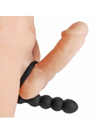 Насадка для двойного проникновения Double Fun Cock Ring with Double Penetration Vibe - XR Brands - в Великом Новгороде купить с доставкой