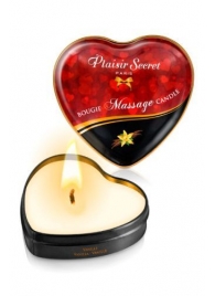 Массажная свеча с ароматом ванили Bougie Massage Candle - 35 мл. - Plaisir Secret - купить с доставкой в Великом Новгороде