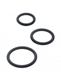 Набор из 3 чёрных эрекционных колец - ToyFa - в Великом Новгороде купить с доставкой