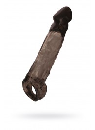 Чёрная насадка на пенис Tс подхватом - 19,5 см. - ToyFa - в Великом Новгороде купить с доставкой