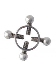 Серебристые зажимы для сосков на винтах - ToyFa - купить с доставкой в Великом Новгороде