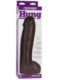 Большая насадка для трусиков Vac-U-Lock Realistic Hung - 31,7 см. - Doc Johnson - купить с доставкой в Великом Новгороде