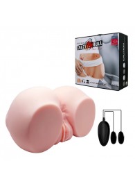 Телесный мастурбатор с двумя любовными тоннелями и вибрацией - Baile - в Великом Новгороде купить с доставкой