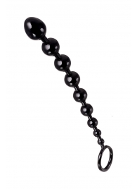 Черная анальная цепочка A-toys - 28,3 см. - A-toys в Великом Новгороде Черная анальная цепочка A-toys - 28,3 см. - A-toys
