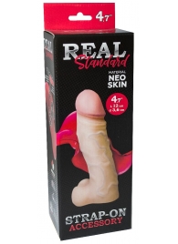 Реалистичная насадка с мошонкой REAL Standard - 15,5 см. - LOVETOY (А-Полимер) - купить с доставкой в Великом Новгороде
