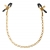 Чёрные с золотом зажимы на соски Gold Chain Nipple Clamps - Pipedream - купить с доставкой в Великом Новгороде