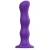 Фиолетовая насадка Strap-On-Me Dildo Geisha Balls size M - Strap-on-me - купить с доставкой в Великом Новгороде
