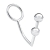 Кольцо на пенис с анальным стимулятором Two Bead Stainless Steel Anal Hook   Cock Ring - BlueLine - в Великом Новгороде купить с доставкой