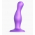 Фиолетовая насадка Strap-On-Me Dildo Plug Curvy size M - Strap-on-me - купить с доставкой в Великом Новгороде