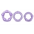 Набор из 3 фиолетовых эрекционных колец Stay Hard Beaded Cockrings - Blush Novelties - в Великом Новгороде купить с доставкой