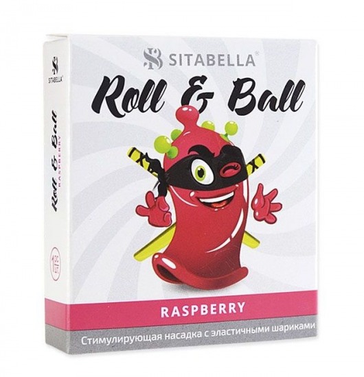 Стимулирующий презерватив-насадка Roll   Ball Raspberry - Sitabella - купить с доставкой в Великом Новгороде