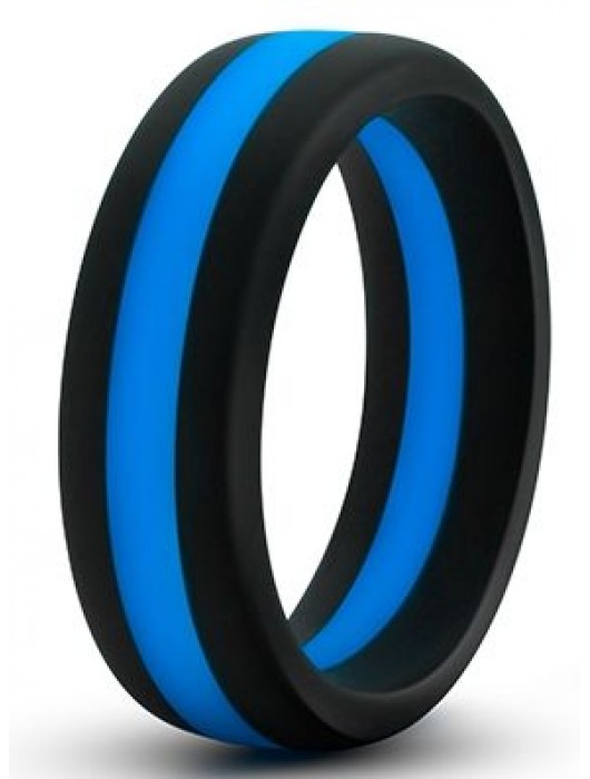 Черно-синее эрекционное кольцо Silicone Go Pro Cock Ring - Blush Novelties - в Великом Новгороде купить с доставкой