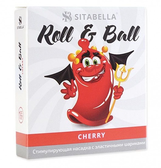 Стимулирующий презерватив-насадка Roll   Ball Cherry - Sitabella - купить с доставкой в Великом Новгороде