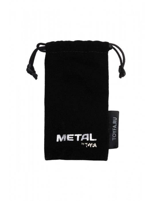 Серебристая коническая анальная пробка с красным кристаллом - 8 см. - ToyFa - купить с доставкой в Великом Новгороде