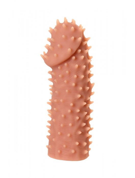 Телесная реалистичная насадка KOKOS Extreme Sleeve 07 с дополнительной стимуляцией - 12,7 см. - KOKOS - в Великом Новгороде купить с доставкой