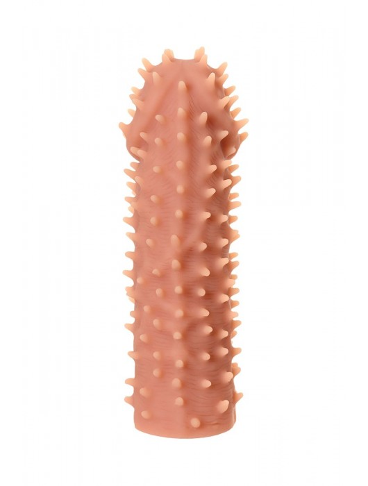 Телесная реалистичная насадка KOKOS Extreme Sleeve 07 с дополнительной стимуляцией - 12,7 см. - KOKOS - в Великом Новгороде купить с доставкой