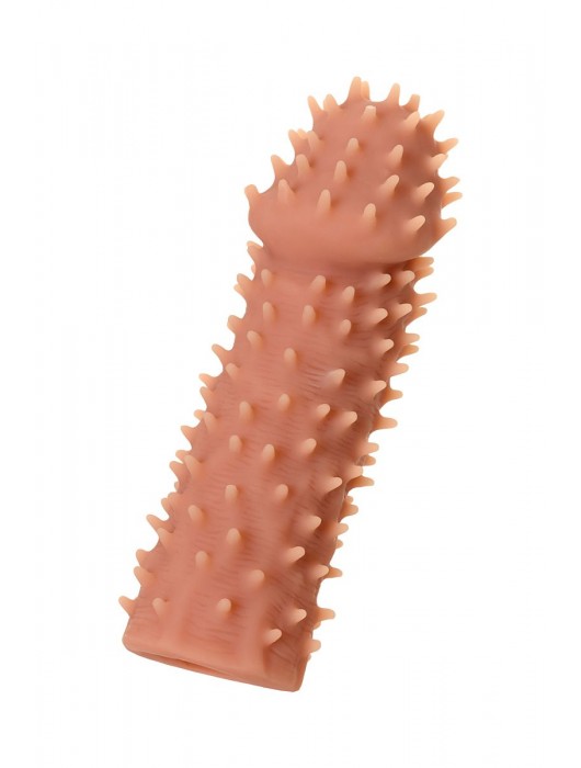 Телесная реалистичная насадка KOKOS Extreme Sleeve 07 с дополнительной стимуляцией - 12,7 см. - KOKOS - в Великом Новгороде купить с доставкой