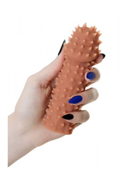 Телесная реалистичная насадка KOKOS Extreme Sleeve 07 с дополнительной стимуляцией - 12,7 см. - KOKOS - в Великом Новгороде купить с доставкой