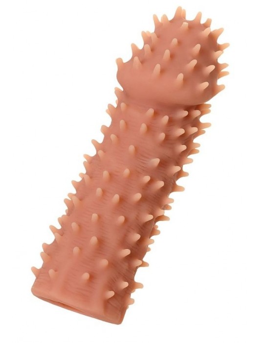 Телесная реалистичная насадка KOKOS Extreme Sleeve 07 с дополнительной стимуляцией - 12,7 см. - KOKOS - в Великом Новгороде купить с доставкой