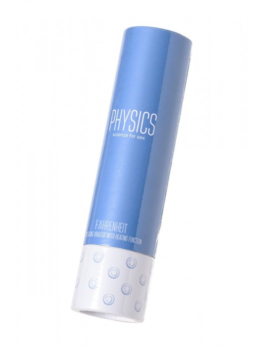 Голубой силиконовый вибратор с функцией нагрева и пульсирующими шариками FAHRENHEIT - 19 см. - ToyFa