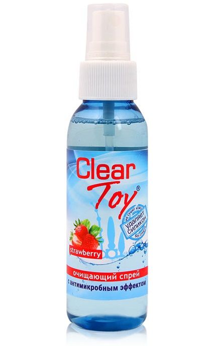 Очищающий спрей для игрушек CLEAR TOY Strawberry - 100 мл. - Биоритм - купить с доставкой в Великом Новгороде