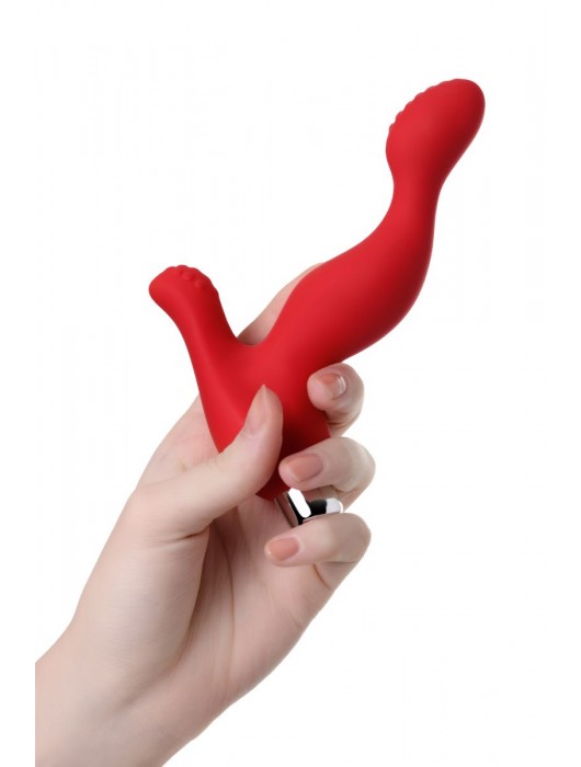 Красный силиконовый вибростимулятор простаты Proman - 12,5 см. - ToyFa - в Великом Новгороде купить с доставкой