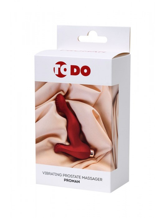 Красный силиконовый вибростимулятор простаты Proman - 12,5 см. - ToyFa - в Великом Новгороде купить с доставкой