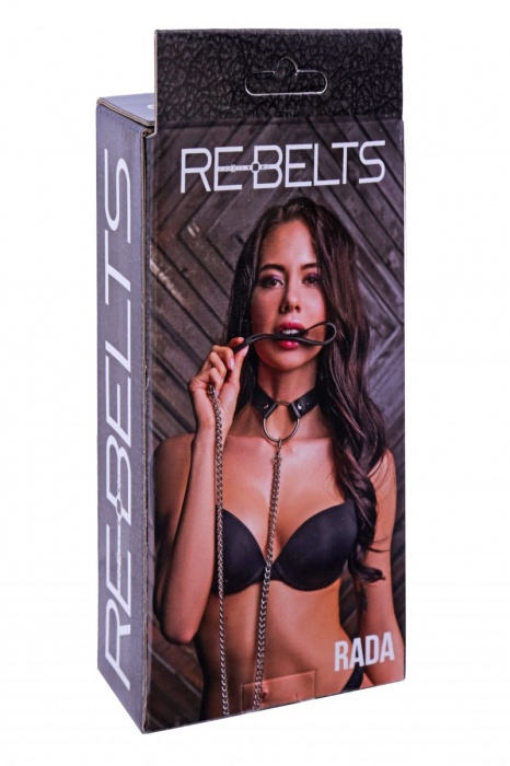 Черный поводок и чокер с кольцом Rada - Rebelts - купить с доставкой в Великом Новгороде
