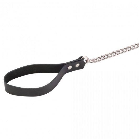 Черный поводок и чокер с кольцом Rada - Rebelts - купить с доставкой в Великом Новгороде