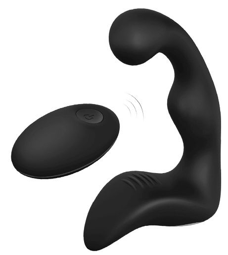 Черный вибромассажер простаты REMOTE BOOTY PLEASER - Dream Toys - в Великом Новгороде купить с доставкой