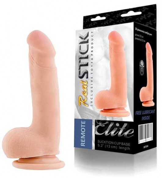 Реалистичный перезаряжаемый вибратор с пультом ДУ - 13 см. - ToyFa