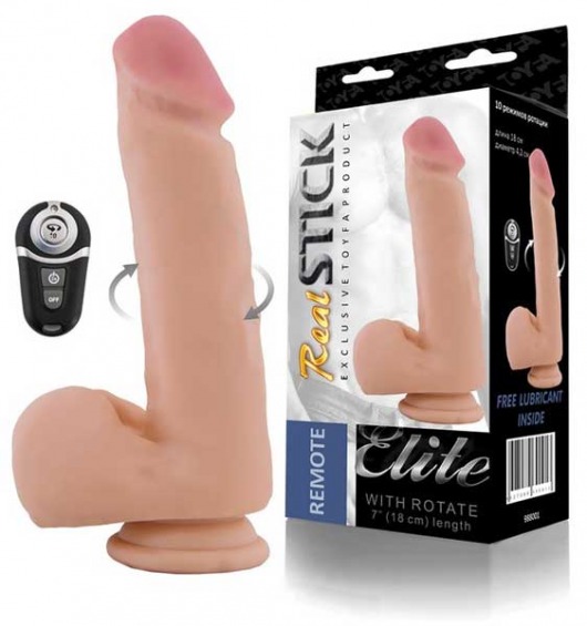 Перезаряжаемый ротатор с пультом ДУ - 18 см. - ToyFa купить в Великом Новгороде с доставкой в Orgasmix.ru Перезаряжаемый ротатор с пультом ДУ - 18 см. - ToyFa