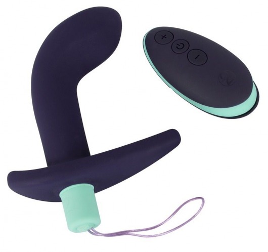 Темно-фиолетовый вибростимулятор простаты с пультом ДУ Remote Controlled Prostate Plug - Orion - в Великом Новгороде купить с доставкой