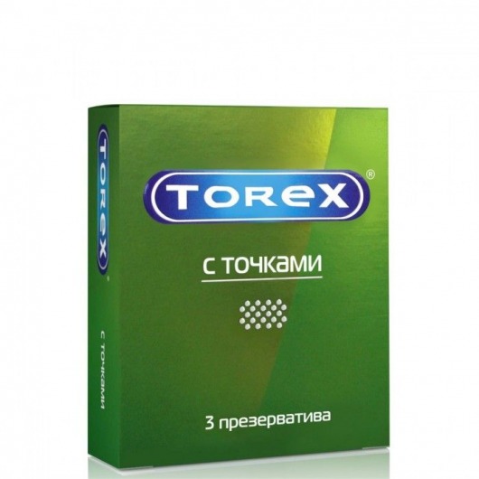 Текстурированные презервативы Torex  С точками  - 3 шт. - Torex - купить с доставкой в Великом Новгороде