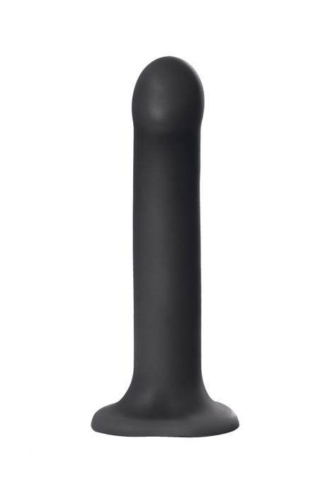 Черный фаллос на присоске Silicone Bendable Dildo L - 19 см. - Strap-on-me - купить с доставкой в Великом Новгороде