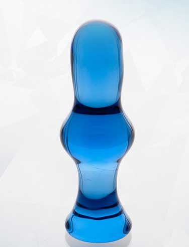 Голубая стеклянная анальная втулка - 12 см. - Sexus в Великом Новгороде Голубая стеклянная анальная втулка - 12 см. - Sexus