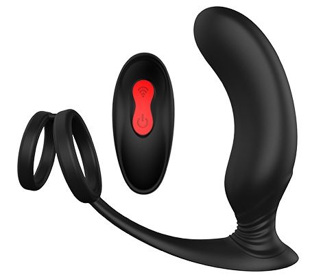 Черный массажер простаты REMOTE P-PLEASER - Dream Toys - в Великом Новгороде купить с доставкой