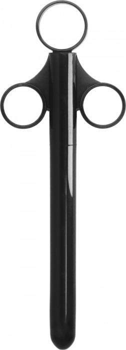 Черный шприц для введения лубриканта Lube Shooter - Shots Media BV - купить с доставкой в Великом Новгороде