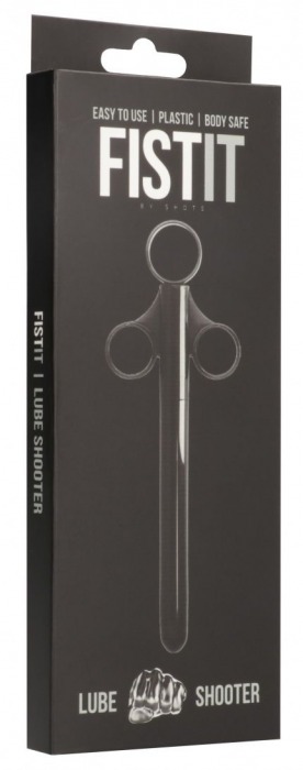 Черный шприц для введения лубриканта Lube Shooter - Shots Media BV - купить с доставкой в Великом Новгороде