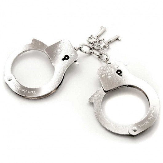 Металлические наручники Metal Handcuffs - Fifty Shades of Grey - купить с доставкой в Великом Новгороде