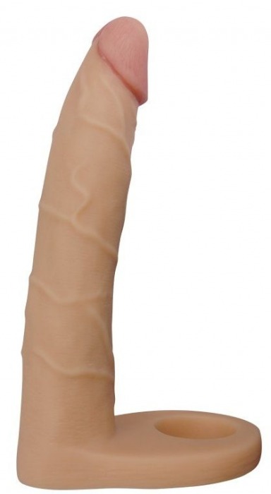 Телесная насадка-фаллоимитатор для двойного проникновения - 17 см. - Lovetoy - купить с доставкой в Великом Новгороде