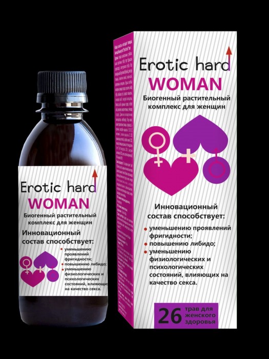 Женский биогенный концентрат для повышения либидо Erotic hard Woman - 250 мл. - Erotic Hard - купить с доставкой в Великом Новгороде