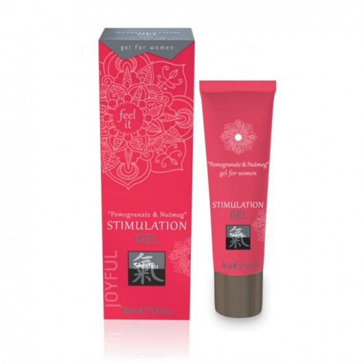 Возбуждающий интимный гель для двоих STIMULATION GEL Pomegranate   Nutmeg - 30 мл. - Shiatsu - купить с доставкой в Великом Новгороде