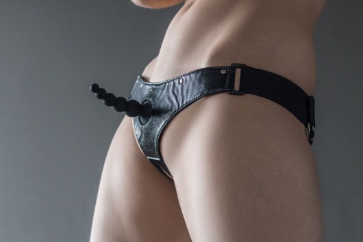 Черные трусики Better с анальной насадкой - 8 см. - Lola Games - купить с доставкой в Великом Новгороде