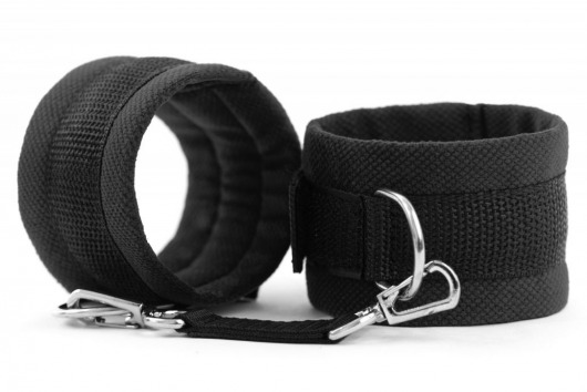 Черные наручники My rules на сцепке - БДСМ Арсенал - купить с доставкой в Великом Новгороде