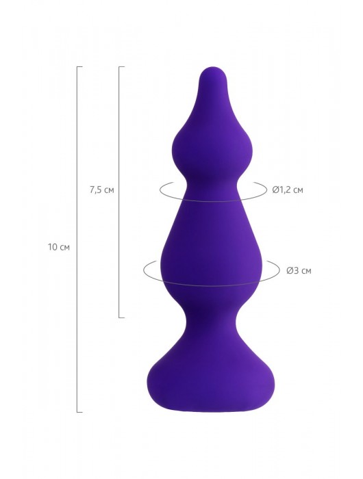 Фиолетовая анальная втулка Sholt - 10 см. - ToyFa